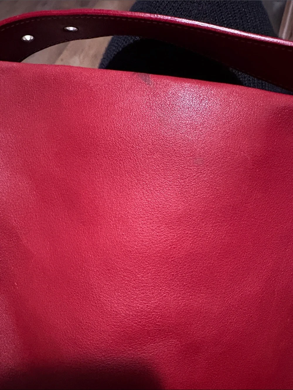 Vintage Coach Leather Bucket Shoulder Bag - Burgundy